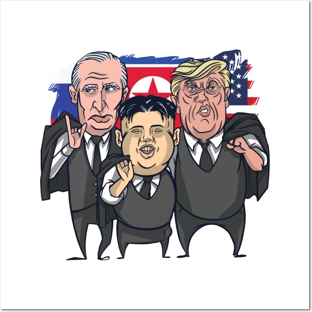 Putin Trump Kim Wall Art by LR_Collections